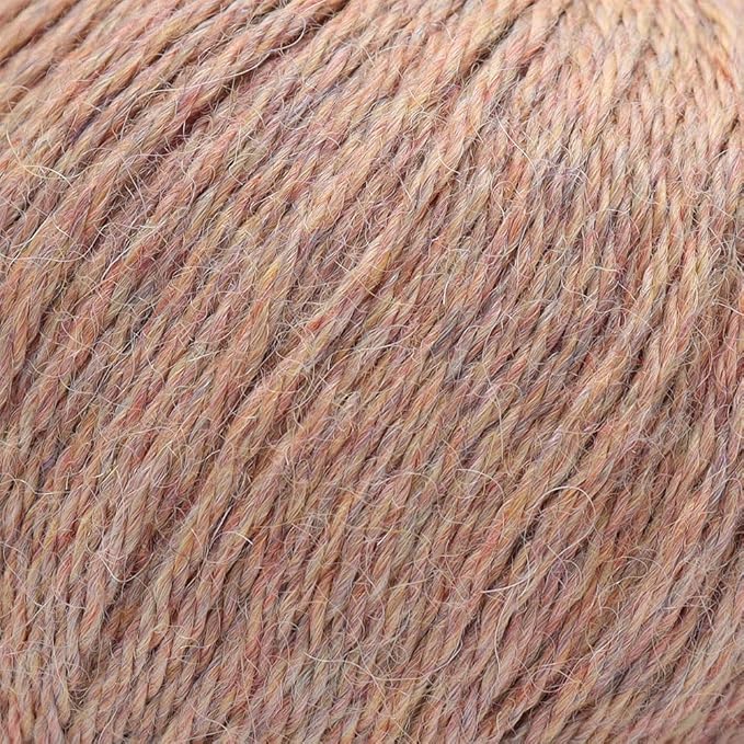 100% Baby Alpaca Yarn Wool Set of 3 Skeins (150 Grams) DK Weight - Made in Peru - Heavenly Soft and Perfect for Knitting and Crocheting (Heather Peach, DK)