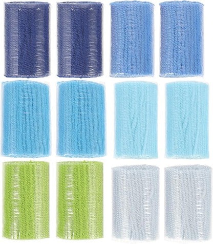 FRCOLOR 12Pcs Precut Latch Hook Yarn for DIY Rug Making Soft Acrylic Yarn Bundles for Sewing Knitting Craft for Blankets and Carpets Decoration