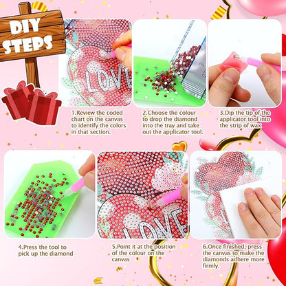 Cinnvoice 12 Pcs Seasonal Diamond Art Wreath Kits Holiday 5d DIY Diamond Art Hanging Signs Winter Spring Ornaments for Wall Door Decoration(Vertical)