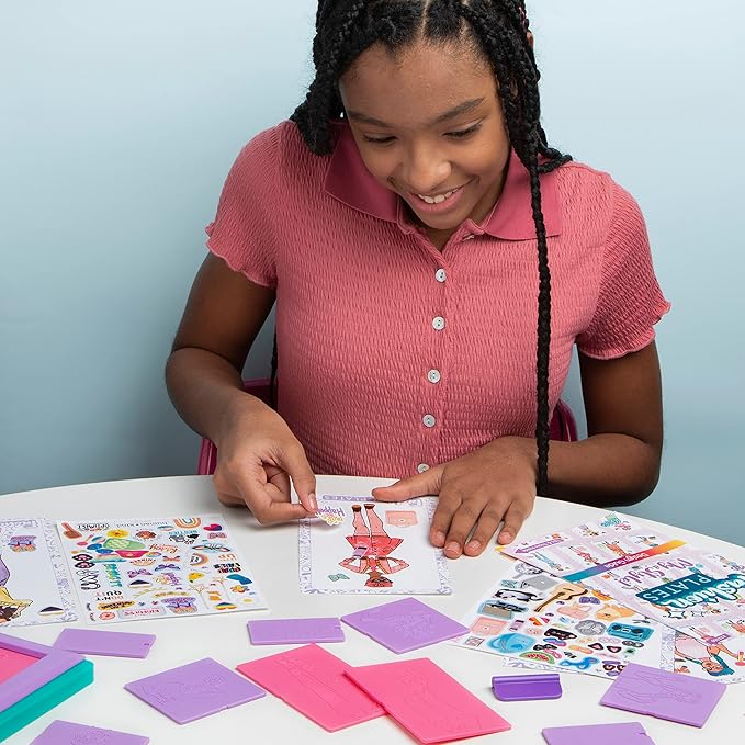 Fashion Plates My Style – Girls Mix-and-Match Drawing Kit, Arts and Crafts, Coloring, Art Supplies, Craft Supplies, Stencils, Crayons Included, Create Your Own Designs, Ages 6+