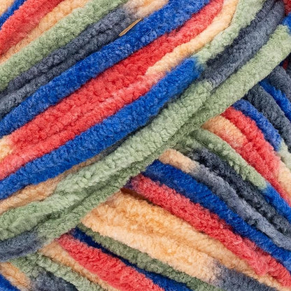 Lion Brand Yarn, Cover Story Favorite Blanket Yarn for Knitting and Crochet, 223 Yards, Clown Car, 2 Pack