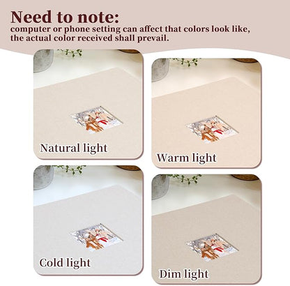 Hiwhy 12x12 Inch Large 3 Ring DIY Scrapbook Photo Album, Linen Cover Scrapbook with 40 Sheets Plastic Sleeves 80 Pages Memory Book for Wedding Birthday Baby Family (Beige)