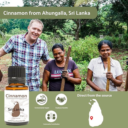 Nature Packaged Cinnamon Essential Oil - Direct from Sri Lankan Essential Oils - 100% Pure - Natural Aceite de Canela for Aromatherapy & Wellness - Premium Grade (2lbs)