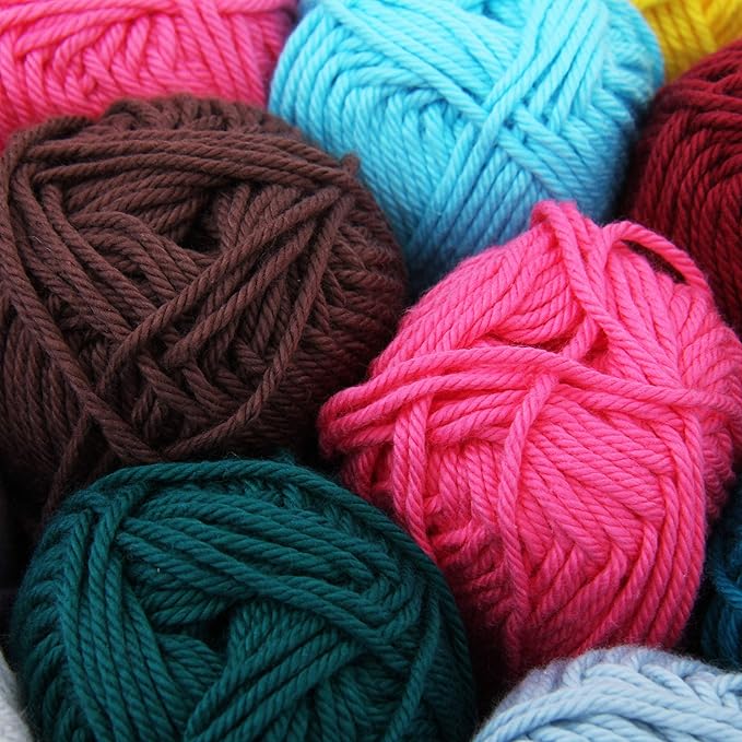 Threadart Crochet 100% Pure Cotton Yarn Set | Beach Vibe Colors | Pack of 4 Skeins Each 50 Grams | Worsted Medium #4 Yarn | 85 yds per Skein