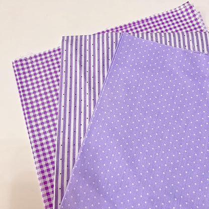 7Pcs 20" x 20" Cotton Fabric DIY Making Supplies Quilting Patchwork Fabric Fat Quarter Bundles DIY for Quilting Cotton Patchwork Cushions (Purple, 20" x 20")