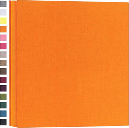 potricher Photo Album for 4x6 600 Photos Linen Cover Extra Large Capacity Picture Book for Family Wedding Anniversary and Baby (Orange)