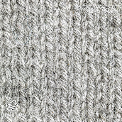 Worsted Set (6 x 1.75 oz) Super Soft Baby Alpaca Knitting Yarn Light Gray 656 Yards