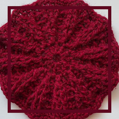 Woolen Delights Soft Wool Yarn for Crocheting, 3-Pack (522Yds / 300G), Free Patterns - #4 Medium Aran/Heavy Worsted Weight Wool Yarn for Knitting - Crimson Red