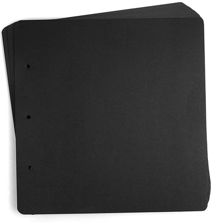ADVcer 10 Sheets Double Sided 9.84 x 10.24 inch Refill Pages - Acid Free Additional Thick Craft Paper Cardboard for All Series ADVcer 10x10 Three-Ring Loose-Leaf Binder Photo Album Scrapbook (Black)
