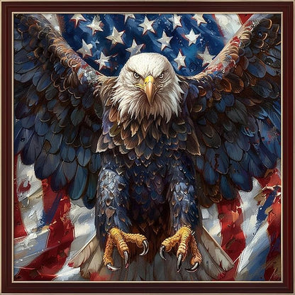 Leczany Cross Stitch Patterns Stamped Kit for Beginners | Embroidery Supplies DIY Craft Kit Needlepoint for Adults Starter | 11CT, 3 Strands | Eagle Spreads its Wings 19.7x19.7 inches