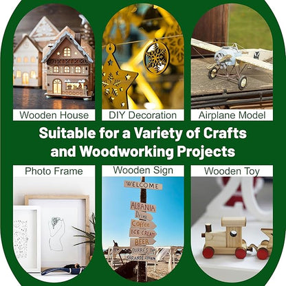 20 Pack Basswood Sheets - 12 x 12 x 1/8 Inch (3mm) Premium Plywood Sheets Unfinished Wood Boards for Crafts - Laser Cutting, Engraving, Wood Burning & Architectural Models with Smooth Surface