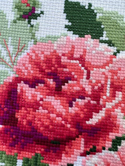 RIOLIS - Tree Peony 1854, Floral Cross Stitch Kits 15,75" x15,75, Cross Stitch Kits for Beginners & Advanced, Crossstitching Kits Adult, Counted Stitching Kits, Flowers Embroidery Kit