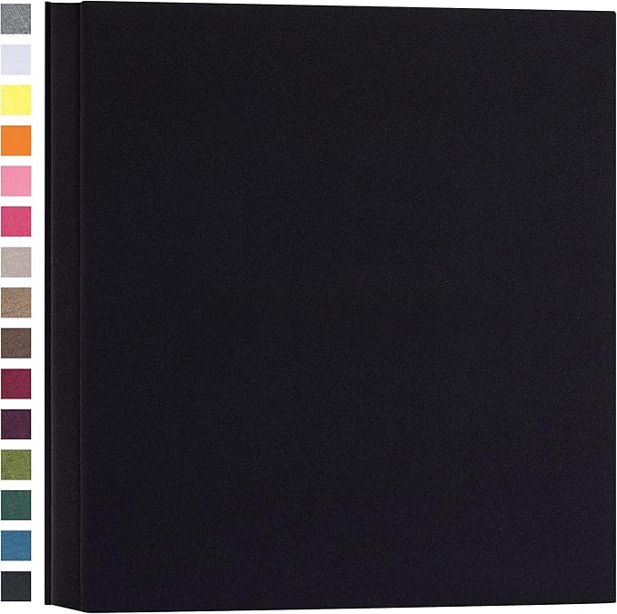 potricher Photo Album for 4x6 1000 Photos Linen Cover Extra Large Capacity Picture Book for Family Wedding Anniversary and Baby (Black)