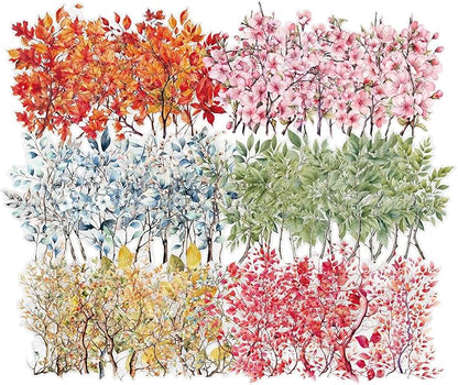 120 pcs Branches Stickers Set for Scrapbook Supplies, Leaf Scrapbook Stickers, Natural Leaf Sticker for Scrapbooking, Planner, Junk Journal, Bullet Journals