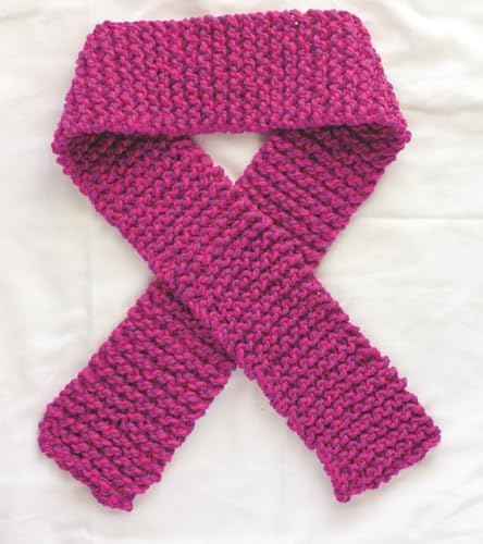 friendly loom Discover Knitting Scarf Kit Pink Violet Wool for Beginners - Image 4