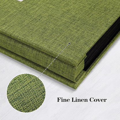 Mublalbum Photo Album 4x6 600 Photos Linen Cover Large Picture Book Holds Horizontal and Vertical Pockets for Wedding Family Anniversary and Baby (Green)
