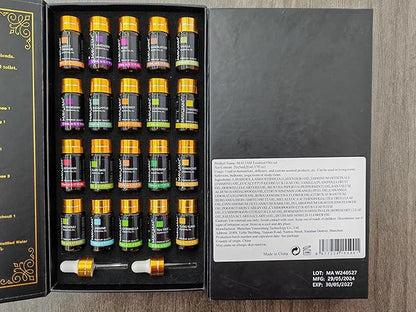 MAYJAM Tea Tree 20 Pcs Pure Essential Oil Gift Set, for Diffuser, Humidifiers, Skin Care, Massage, Fragrance Oil Scent for DIY Candle and Soap Making, Gift for Friend (5ML)