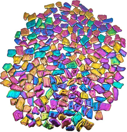 500g/1.1lb Random Color Irregular Ceramics Mosaic Tiles,DIY Making Creative Ceramic Mosaic Tiles for DIY Craft Plates Flowerpots Vases Cups Mosaic Making Supplies (Irregular Rainbow)