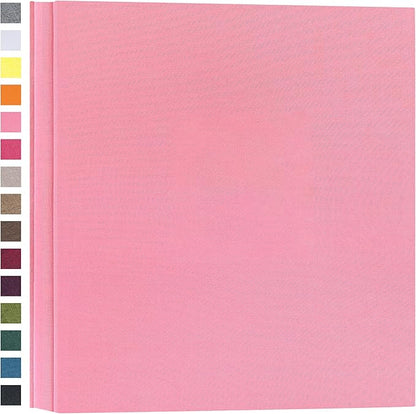 potricher Photo Album for 4x6 600 Photos Linen Cover Extra Large Capacity Picture Book for Family Wedding Anniversary and Baby (Pink)