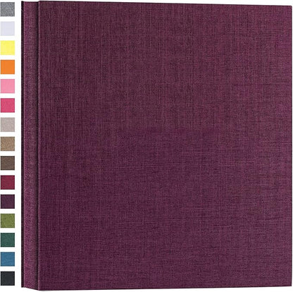 potricher Photo Album for 4x6 1000 Photos Linen Cover Extra Large Capacity Picture Book for Family Wedding Anniversary and Baby (Purple)