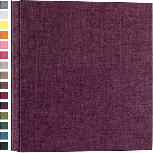 potricher Photo Album for 4x6 1000 Photos Linen Cover Extra Large Capacity Picture Book for Family Wedding Anniversary and Baby (Purple)