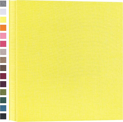 potricher Photo Album for 4x6 600 Photos Linen Cover Extra Large Capacity Picture Book for Family Wedding Anniversary and Baby (Yellow)