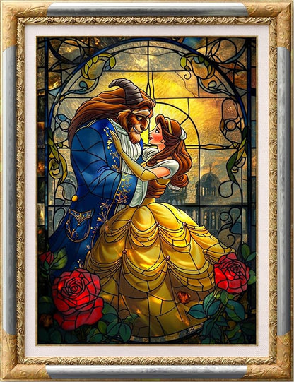 Leczany Cross Stitch Stamped Kits Patterns Craft Kit Needlepoint Full Range of Embroidery Starter Kits Beginners for DIY 11CT 3 Strands | The King and Princess 13×18.1 inches