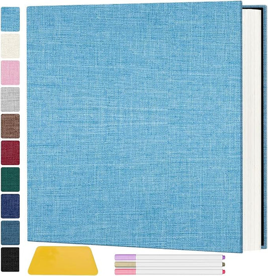 Zesthouse Photo Album Self Adhesive Pages, 60 Pages Magnetic Scrapbook Albums with Sticky Page, Photos Album Holds 8x10 & 5X7 & 4x6 & 6x8 & 3x5, Large Picture Book Ideal Gift for Family Wedding Baby