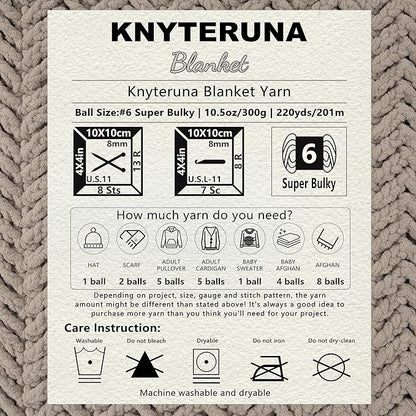 #6 Super Bulky Blanket Yarn for Crocheting - 4 Skeins(Each 10.5oz/300g, 220yds/201m), Chunky Chenille Thick Plush Big Soft Yarn for Crocheting Knitting Blankets, Sand