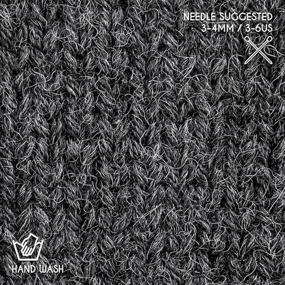 Worsted Set (6 x 1.75 oz) Super Soft Baby Alpaca Knitting Yarn Anthracite 656 Yards