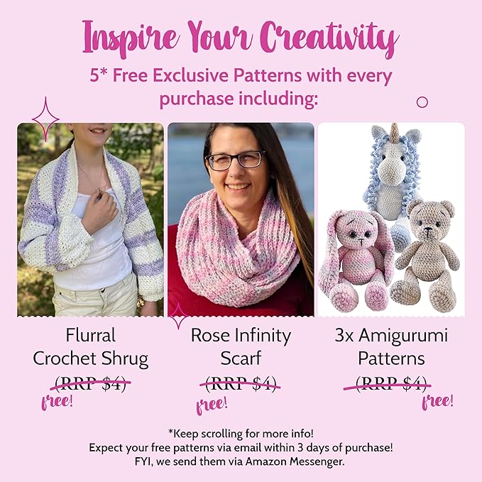 Chenillique Velvet Chenille Yarn for Crocheting, 4-Pack (856Yds / 400G), Free Patterns, Beginners Friendly - Soft Baby Yarn for Knitting Baby Blanket - #4 Medium Worsted Weight - Dreamy Sky