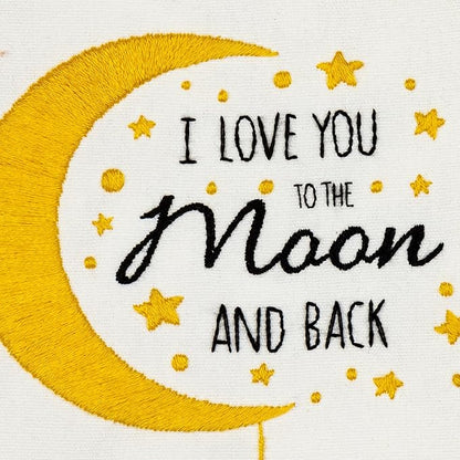 DUTCH STITCH BROTHERS Moon Embroidery Starter Kit with Pattern and Instructions. Stamped Embroidery Kits with Embroidery Clothes with Pattern. 6" Embroidery Hoop
