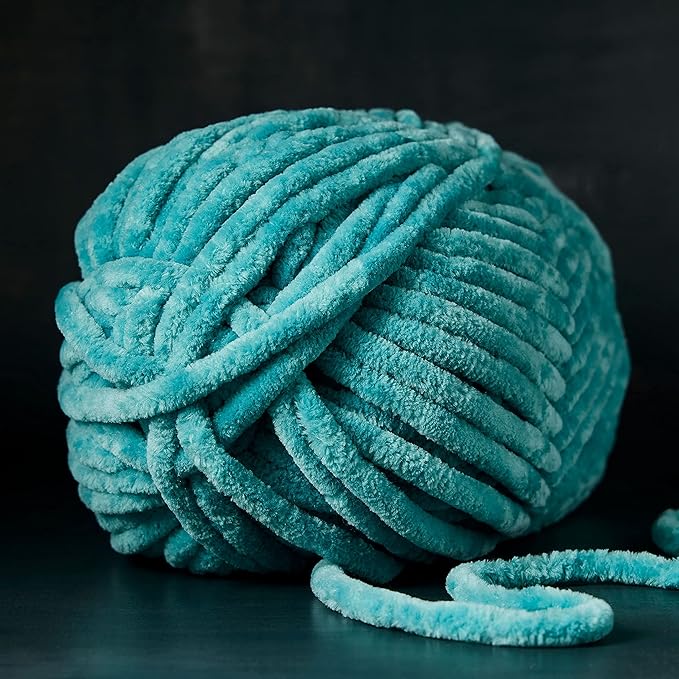 Loops & Threads Sweet Snuggles Yarn - Yarn for Knitting, Crochet, Weaving, and Arts & Crafts - Blue, Polyester, 8.8 oz
