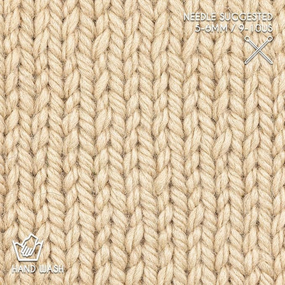 Bulky Set (6 x 1.75 oz) Super Soft Baby Alpaca Knitting Yarn Beige 328 Yards