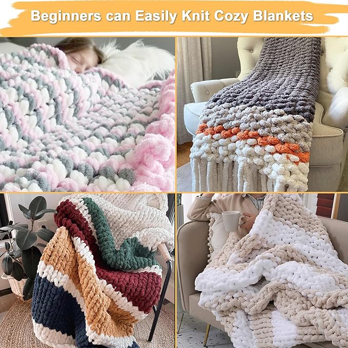 55 Inch Chunky Knitting Blanket Loom - Custom Thick Yarn Knitting Loom, Foldable and Portable Chunky Blankets Extra Large Loom
