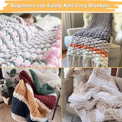55 Inch Chunky Knitting Blanket Loom - Custom Thick Yarn Knitting Loom, Foldable and Portable Chunky Blankets Extra Large Loom