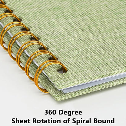 Yopih Linen Covered Scrapbook Photo Album, 8x8 Inches with Hardcover Kraft White Pages - Ideal for Travel, Wedding, Guest Book, Christmas, Baby Shower (20 Sheets/40 Pages)