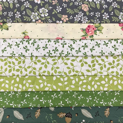 7Pcs 20" x 20" Cotton Fabric DIY Making Supplies Quilting Patchwork Fabric Fat Quarter Bundles DIY for Quilting Cotton Patchwork Cushions (Grey, 20" x 20")