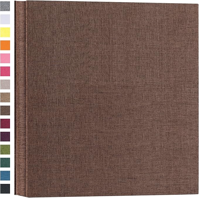 potricher Photo Album for 4x6 1000 Photos Linen Cover Extra Large Capacity Picture Book for Family Wedding Anniversary and Baby (Brown)