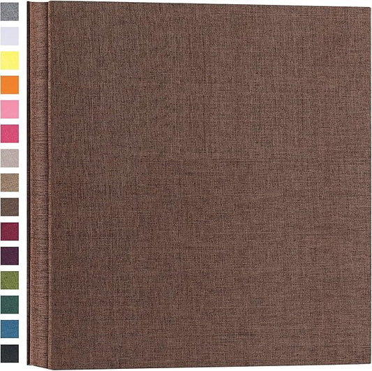 potricher Photo Album for 4x6 600 Photos Linen Cover Extra Large Capacity Picture Book for Family Wedding Anniversary and Baby (Brown)