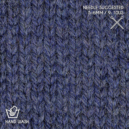 Bulky Set (6 x 1.75 oz) Super Soft Baby Alpaca Knitting Yarn Dark Blue 328 Yards