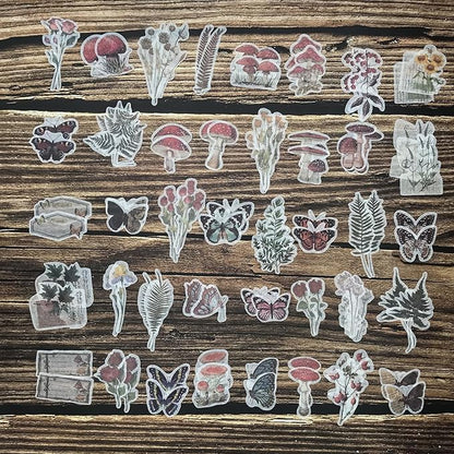 Esweny 200PCS Vintage Scrapbooking Supplies Kit for Journaling, Scrapbook Sticker Paper Pack for Junk Journal Planners Aesthetic Cottagecore Room Decor Wall Art Collage Album (Nature)