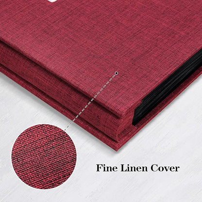 Mublalbum Photo Album 4x6 1000 Photos Linen Cover Large Picture Book Holds Horizontal and Vertical Pockets for Wedding Family Anniversary and Baby (Red)