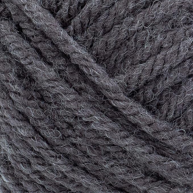 Lion Brand Hue + Me Yarn for Knitting, Crocheting, and Crafting, Bulky and Thick, Soft Acrylic and Wool Yarn, Shadow, (2-Pack)