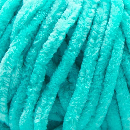 Estako Velvet Chenille Blanket amigurumi Yarn for Crocheting and Knitting Super Bulky 100 gr (132 yds) (1250 - Cyan)