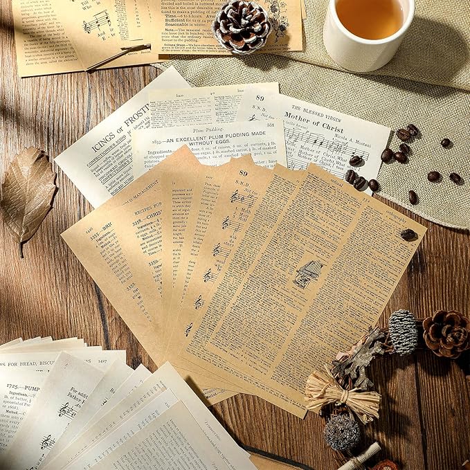 234 Pieces 4 Sets Vintage Scrapbook Paper Junk Journal Pages Collage Paper Ephemera Bundle Junk Journaling Supplies Craft Kits for Bullet Albums Planners Wall Art Decoupage Crafter Gifts Supplies