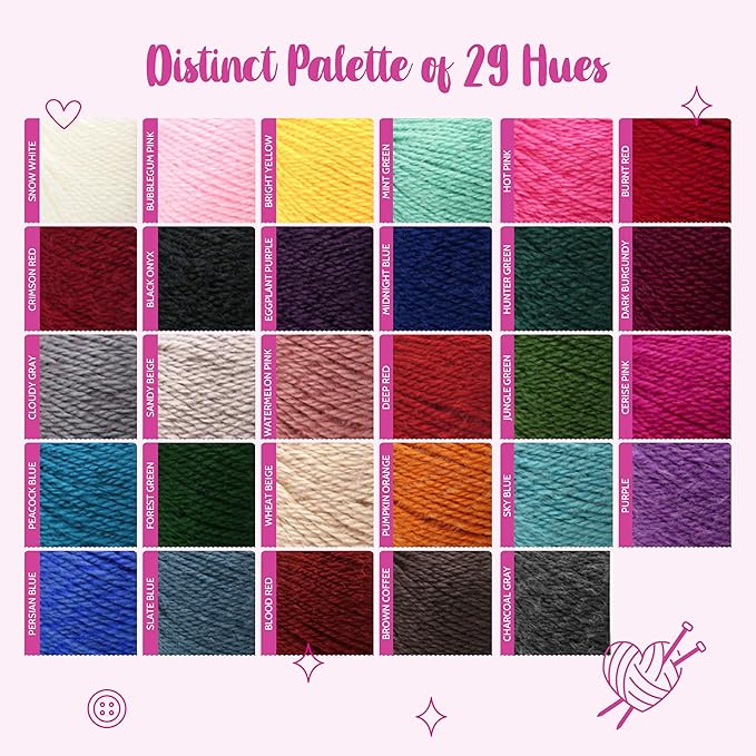 Woolen Delights Soft Wool Yarn for Crocheting, 3-Pack (522Yds / 300G), Free Patterns - #4 Medium Aran/Heavy Worsted Weight Wool Yarn for Knitting - Slate Blue