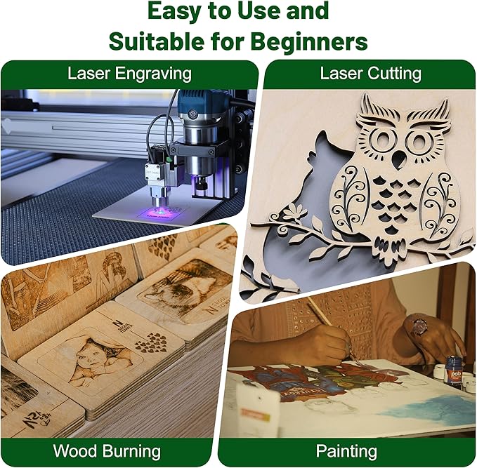 20 Pack Basswood Sheets - 12 x 12 x 1/8 Inch (3mm) Premium Plywood Sheets Unfinished Wood Boards for Crafts - Laser Cutting, Engraving, Wood Burning & Architectural Models with Smooth Surface
