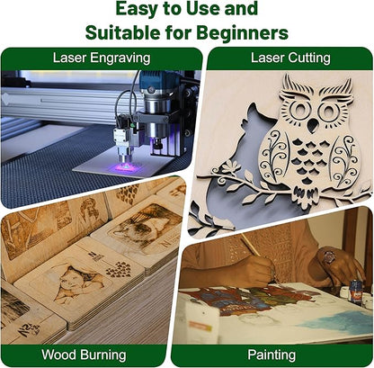 20 Pack Basswood Sheets - 12 x 12 x 1/8 Inch (3mm) Premium Plywood Sheets Unfinished Wood Boards for Crafts - Laser Cutting, Engraving, Wood Burning & Architectural Models with Smooth Surface