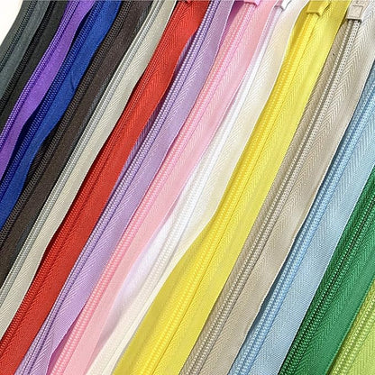Invisible Zippers for Sewing, DOITEM 45pcs 50CM Invisible Multicolor Nylon Coil Zippers for Sewing and Crafts 15 Colors